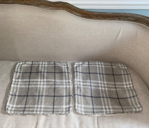 Pair tartan checked wool blend - checked,